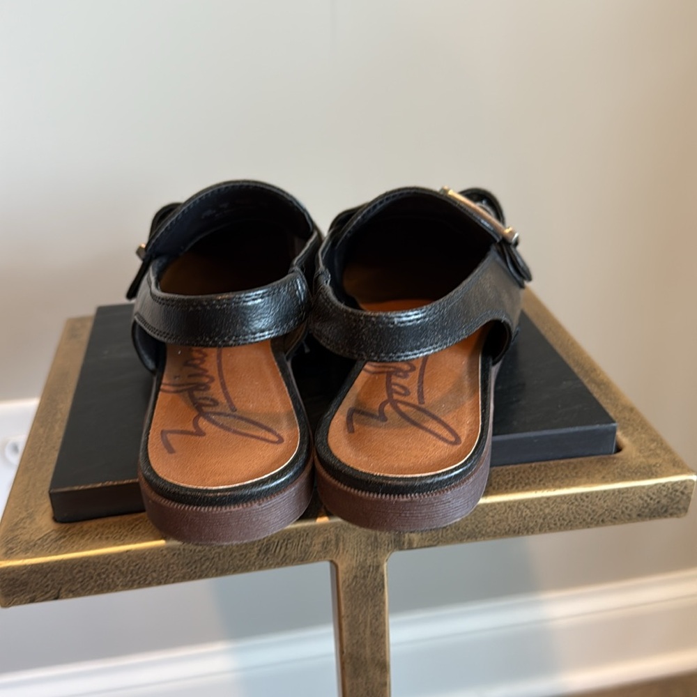 Women’s Black Slingback Loafers with Buckle - Picture 8 of 10